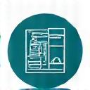 Icon representing blueprints and a price tag.